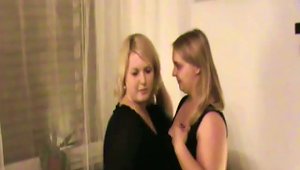 Amateur Bbw And A Bisexual Blonde Have A Threesome With A Guy