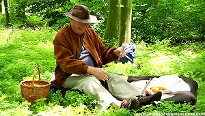 Sweet Nymph In The Woods Lets This Horny Grandpa Fuck Her