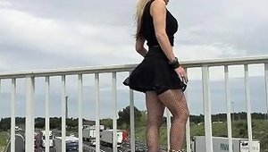 Flashing In Public With My Huge Black Buttplug Porn 14