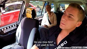 Czech Blonde Rides Taxi Driver In The Backseat
