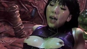 Asian Sex Bomb Trapped By A Real Life Tentacle Who She Pleases