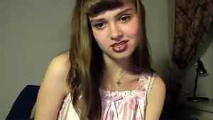 Eva Busty Brunette Teen Teases And Masturbate