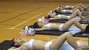 Subtitled Group Of Japanese Athletes Blowjob Contest