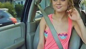 Teen Dakota Skye Gives Head And Fucked In The Backseat