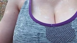 Jogging And Tittyfucking In The Forest